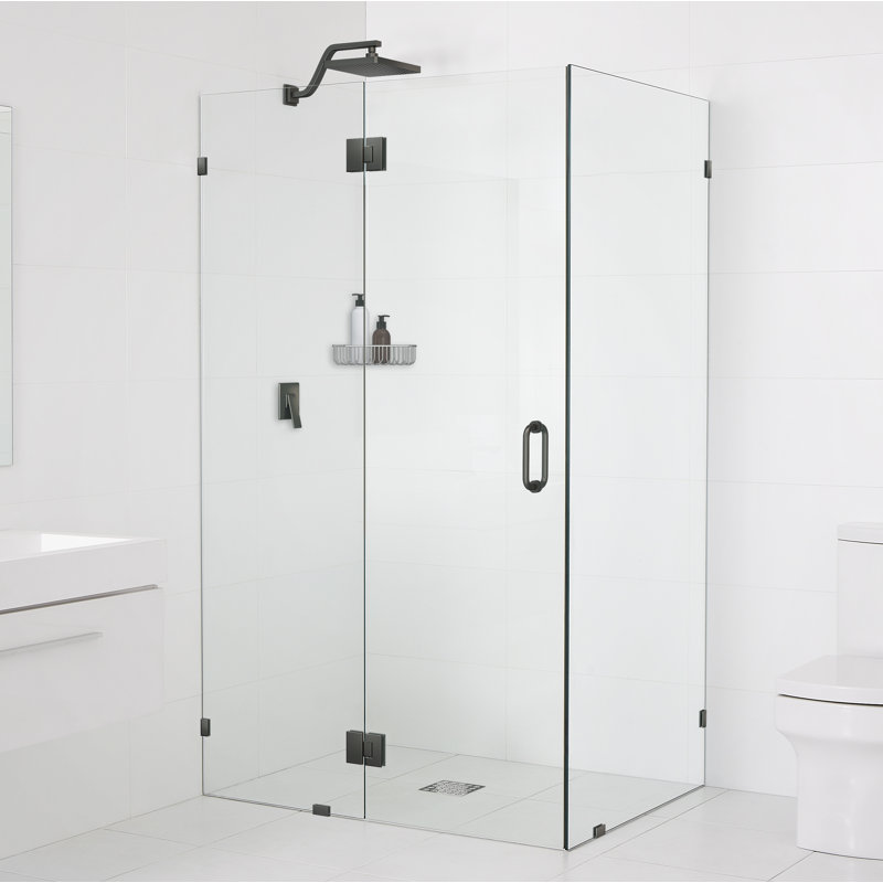 Glass Warehouse 45.5" x 78" Hinged Frameless Shower Door Wayfair